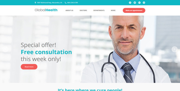 html-шаблон doctor &amp; medical moto cms