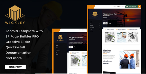 строительство, промышленность и фабрика joomla шаблон