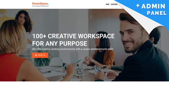 шаблон целевой страницы коворкинга