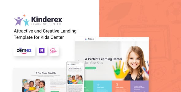 детский учебный центр чистый шаблон целевой страницы html5