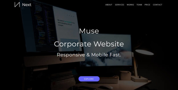 next creative portfolio muse template