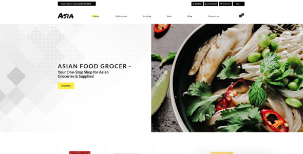 азиатский продовольственный интернет-магазин clean shopify theme