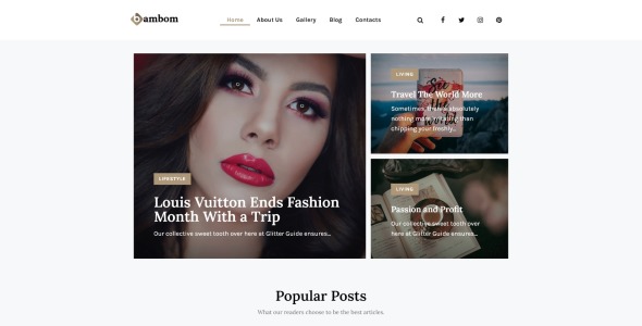 стиль жизни блог универсальный минимальный wordpress элементор тема