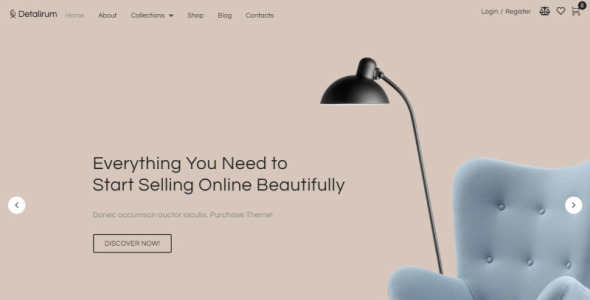 дизайн мебели ecommerce minimal elementor woocommerce theme