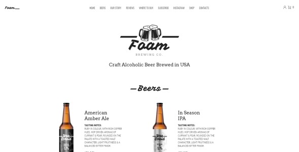 пивной паб электронная коммерция одна страница современный элементор woocommerce тема