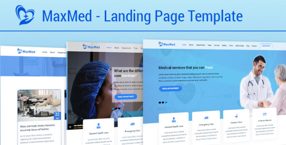 шаблон целевой страницы больницы maxmed