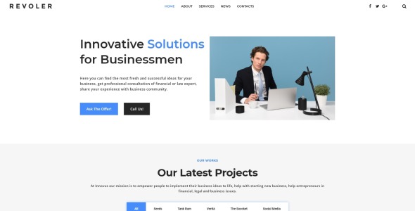 бизнес многоцелевой минимальный элемент wordpress тема
