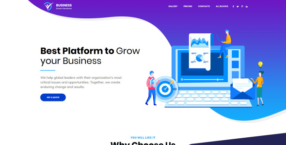 корпоративный шаблон целевой страницы