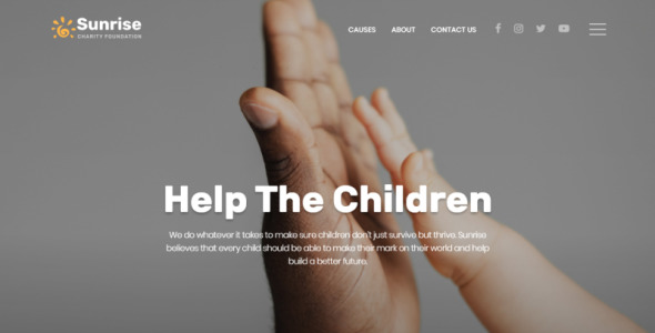 благотворительный фонд современный шаблон целевой страницы html5