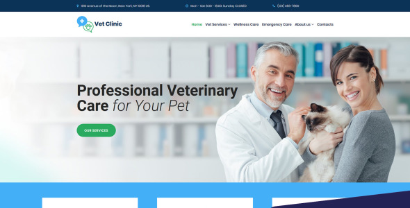 ветеринарный шаблон moto cms 3