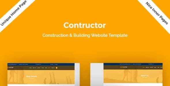 шаблон целевой страницы construction &amp; building landing page template