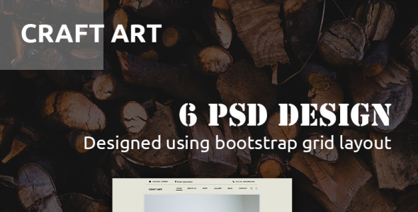 PSD шаблон на тему искусство