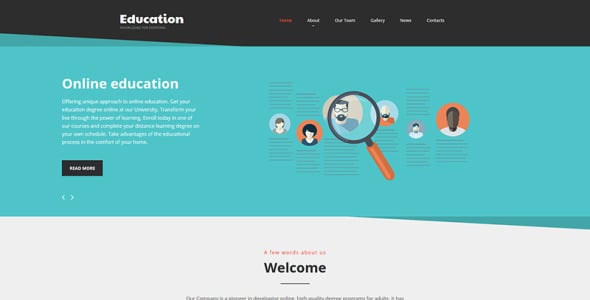 Online Courses Moto CMS HTML Template