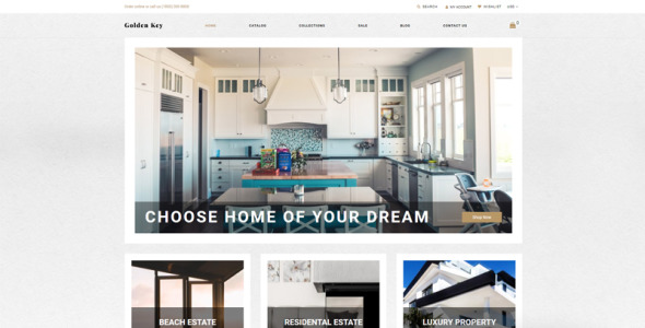 недвижимость чистая тема shopify