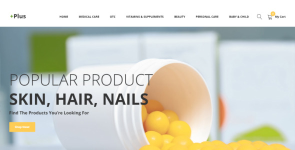 шаблон medical &amp; healthcare clean opencart