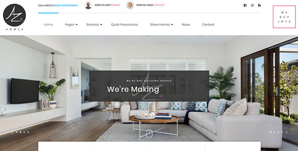 местные строители дома wordpress тема