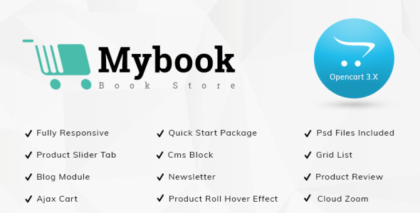 шаблон opencart книжного магазина mybook