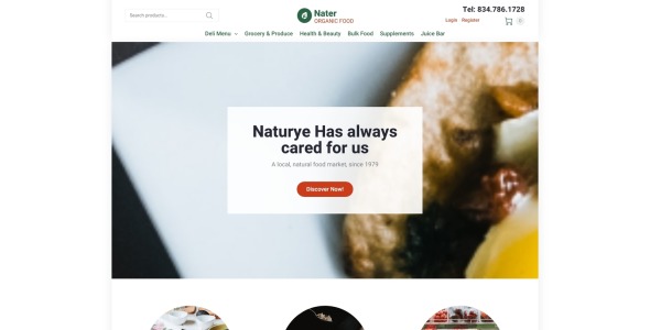 organic food ecommerce modern elementor woocommerce theme