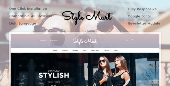 шаблон модного магазина opencart