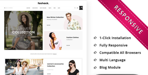 модный магазин отзывчивый шаблон opencart