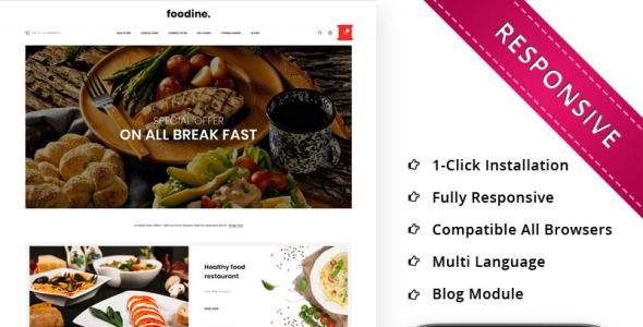 шаблон pizza shop opencart