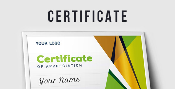 Шаблон сертификата на тему графика