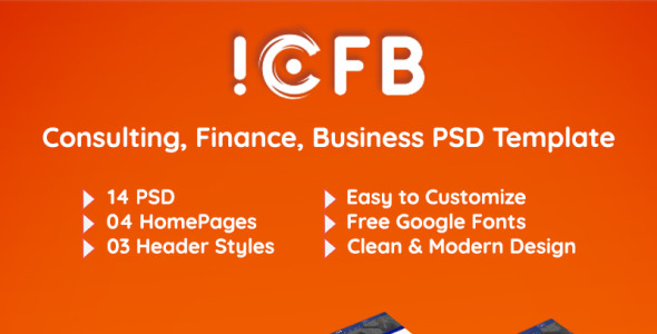 PSD шаблон на тему консалтинг