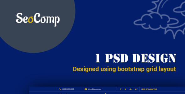 PSD шаблон на тему seo-оптимизация