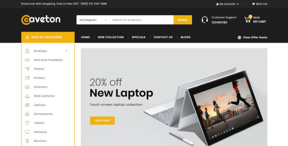 мега магазин шаблон opencart