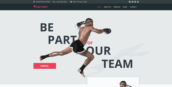 клуб боевых искусств moto cms html шаблон