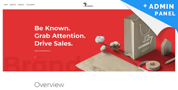 шаблон целевой страницы pr-компании