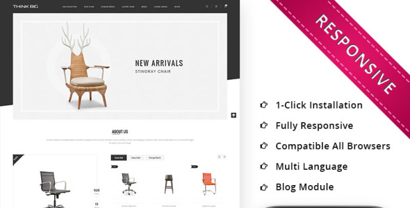 шаблон супер мебель opencart