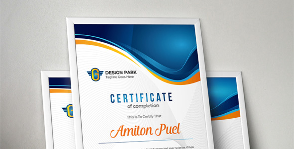 Шаблон сертификата на тему графика