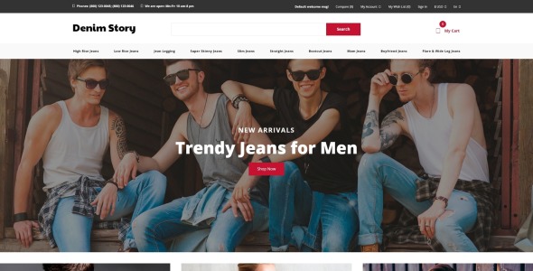 commerce clean opencart шаблон