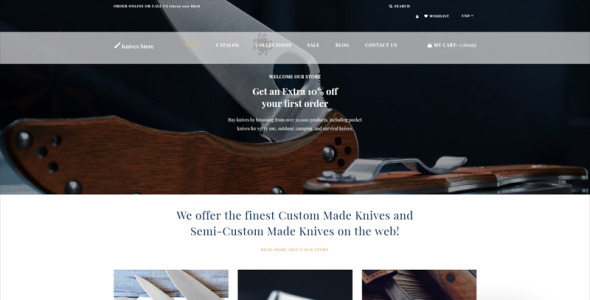 Weapons Store Clean Shopify Theme