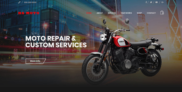 PSD шаблон на тему авто и мотоциклы