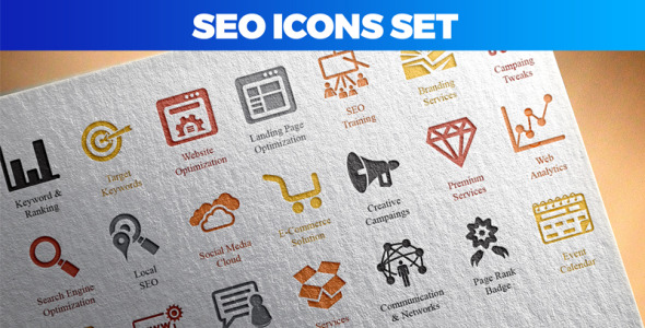 Набор иконок на тему графика