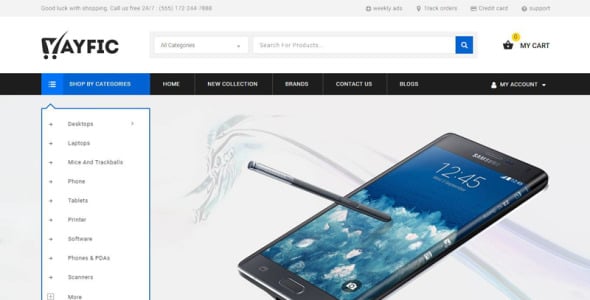 шаблон многоцелевого магазина opencart