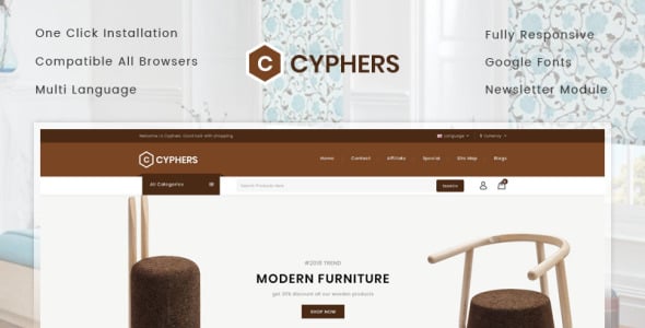 Furniture Store OpenCart Template