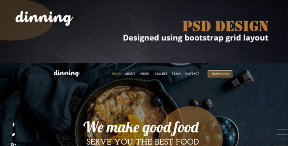 PSD шаблон на тему графика