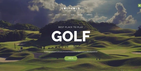 гольф креативный шаблон joomla
