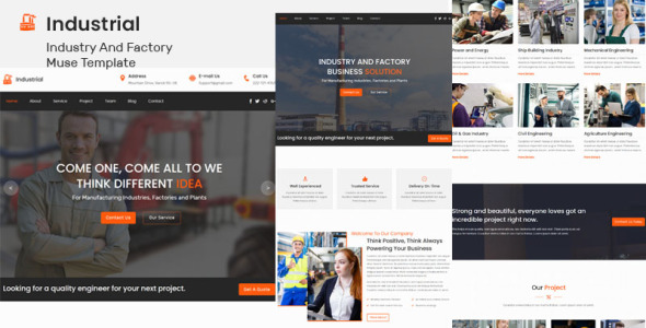 industrial – industry and factory muse template