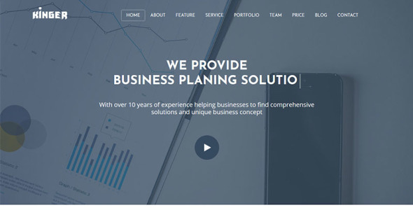 шаблон целевой страницы бизнес-портфолио