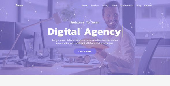 шаблон целевой страницы агентства parallax