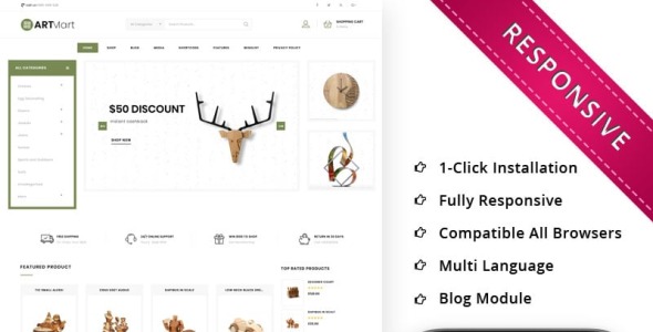 магазин домашнего декора отзывчивая тема woocommerce