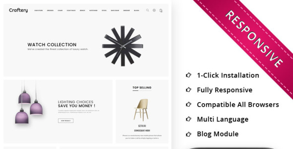 мебельный магазин отзывчивый шаблон opencart