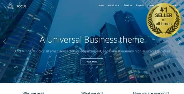 фокус отзывчивый многоцелевой шаблон drupal