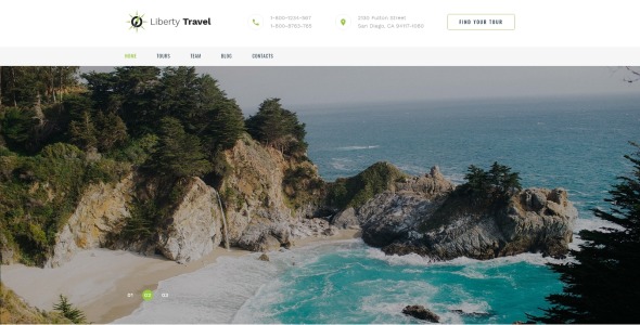 туристическое агентство modern html bootstrap landing page template