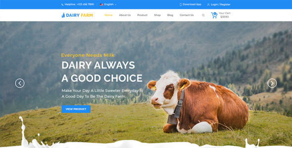 Адаптивный PSD шаблон на тему скотоводчество