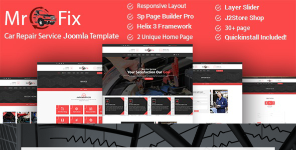 ремонт автомобилей бизнес-шаблон joomla